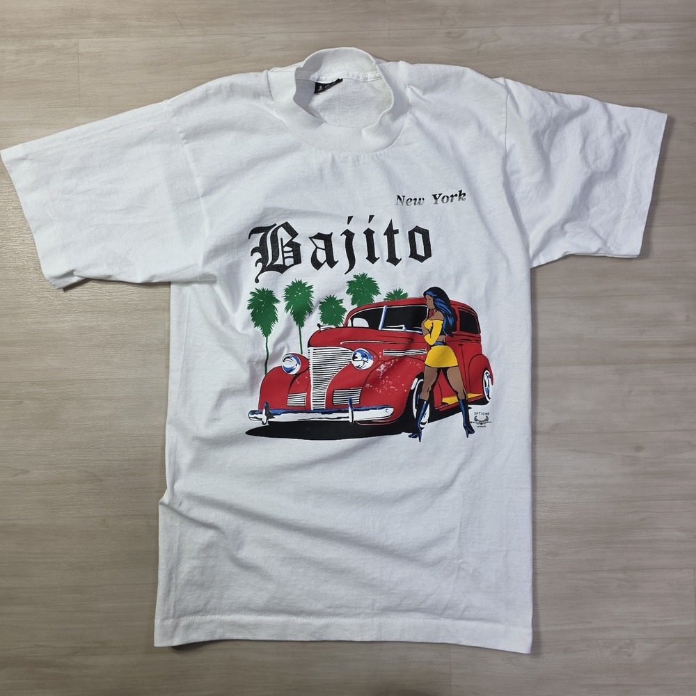 Vintage 1993 Love Unlimited Bajito New York Hot Rod Girl Shirt Single Size Small